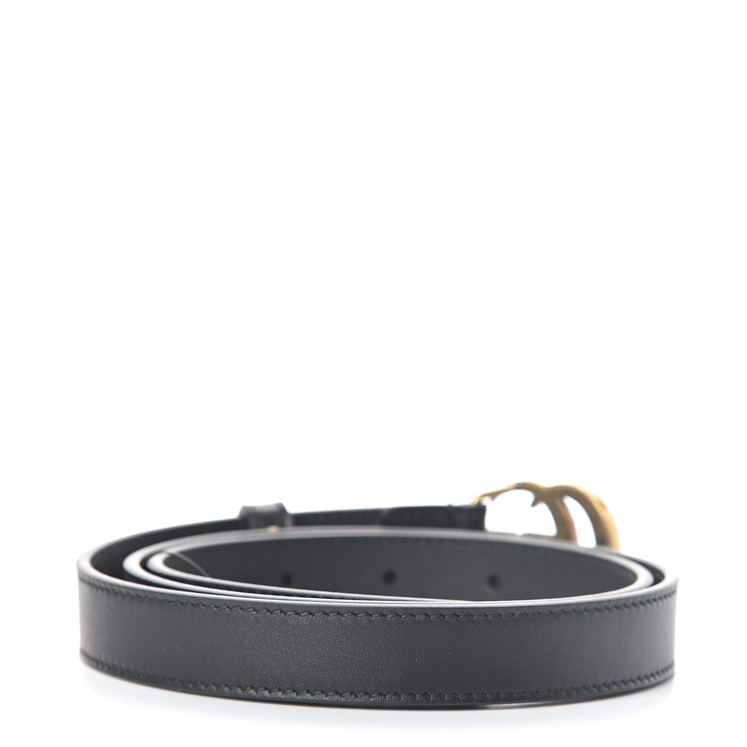 Gucci Calfskin Double G 20mm Belt 80 32 Black 3 of 6