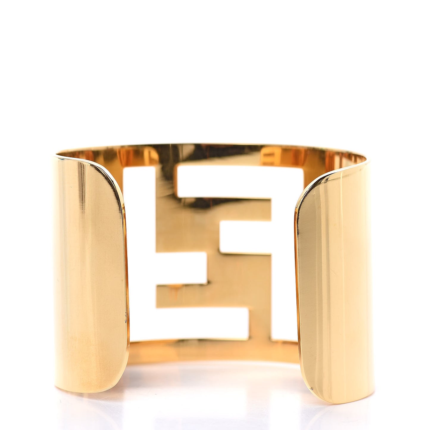 Metal FF Logo Cuff Bracelet Gold
