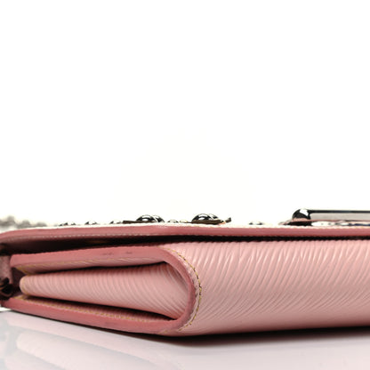 Louis Vuitton Epi Mechanical Flowers Twist Chain Wallet Rose Ballerine 8 of 9