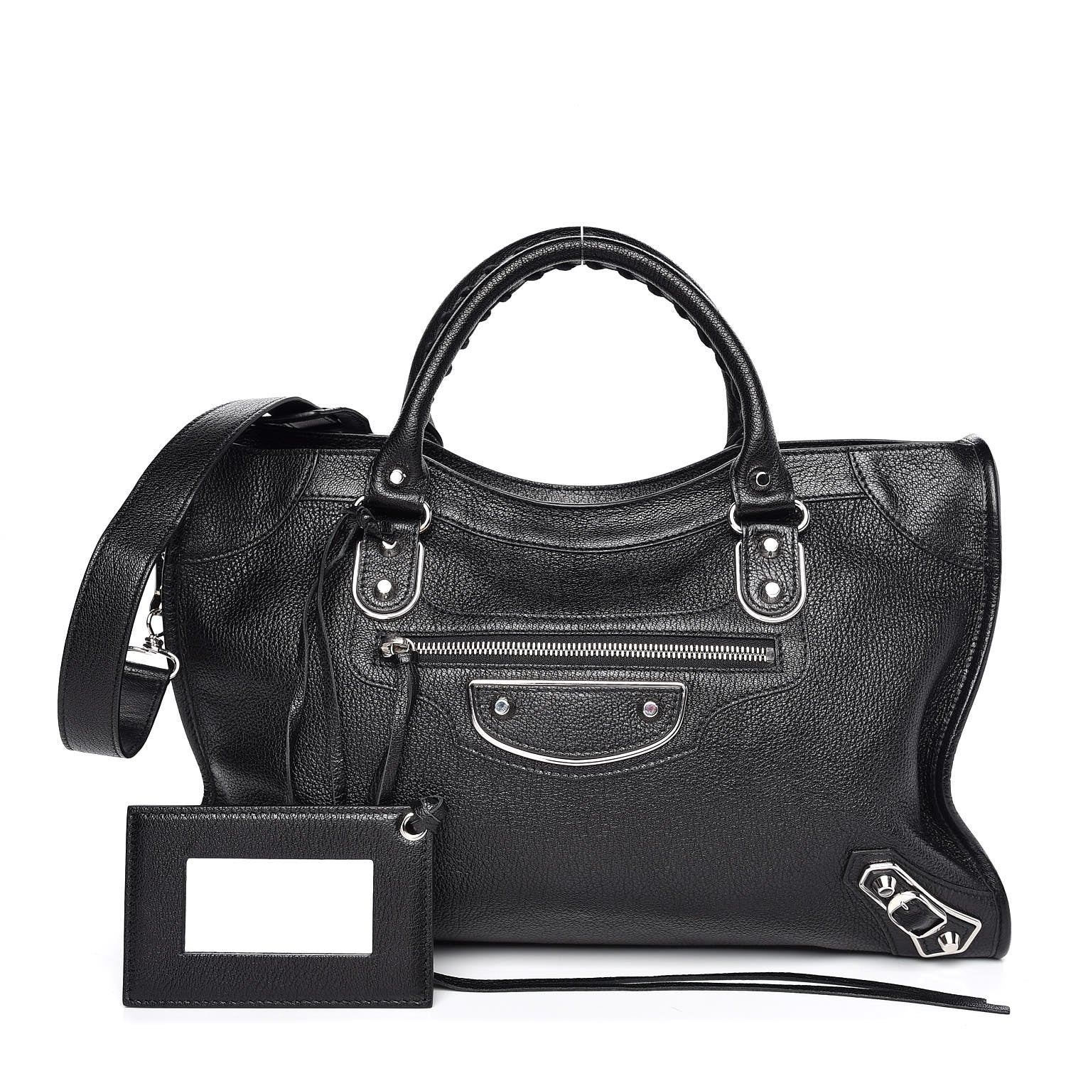 Balenciaga Chevre Silver Metallic Edge Hardware City Black 1 of 11