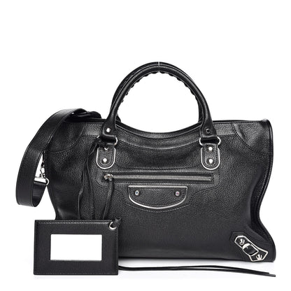 Balenciaga Chevre Silver Metallic Edge Hardware City Black 1 of 11