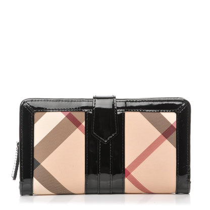 Burberry Supernova Check Penrose Continental Wallet Black 1 of 10