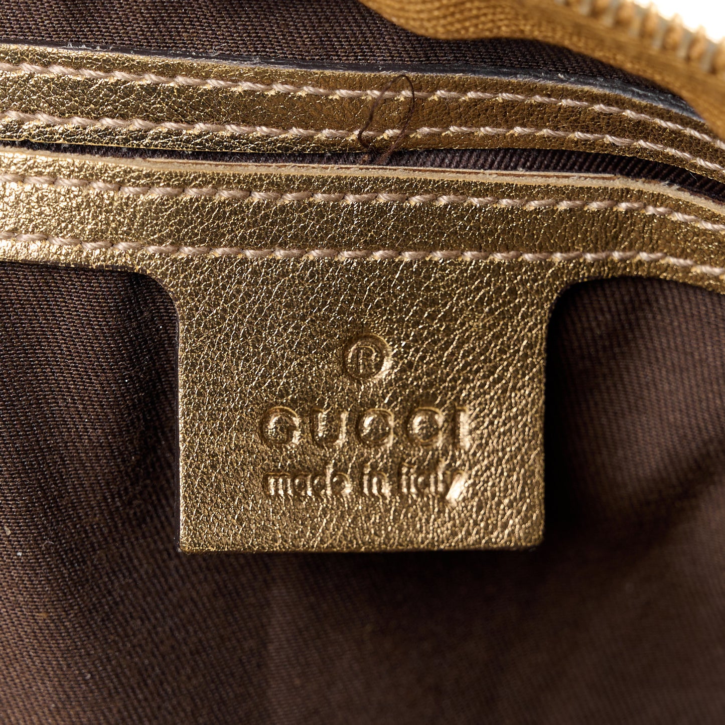 GG Plus Monogram Medium Joy Boston Gold