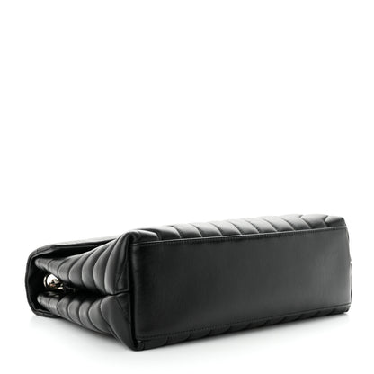 Saint Laurent Calfskin Y Quilted Monogram Medium Loulou Chain Satchel Black 4 of 14