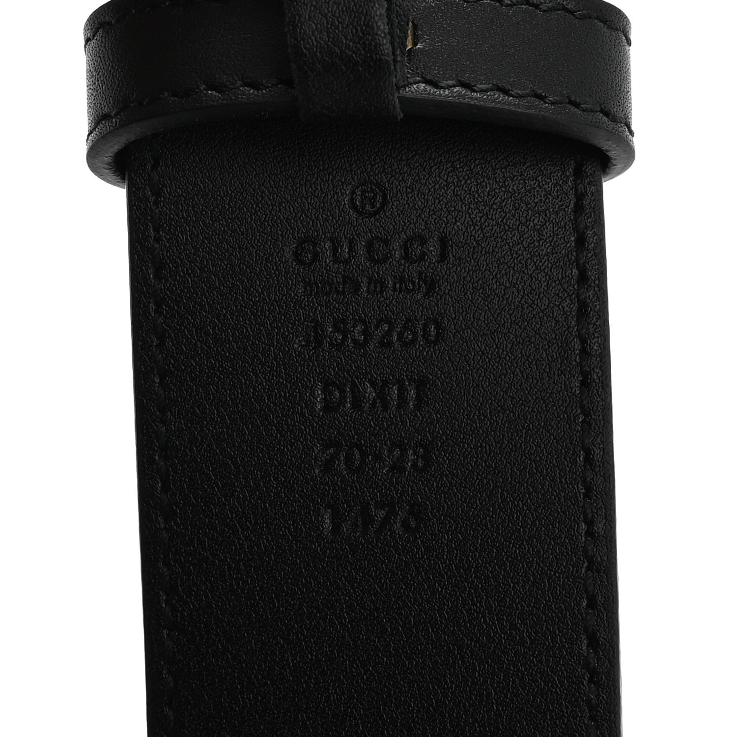 Gucci Moon Calfskin Pearl Double G 40mm Belt 70 28 Black Cream 5 of 6