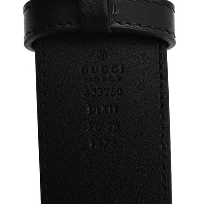 Gucci Moon Calfskin Pearl Double G 40mm Belt 70 28 Black Cream 5 of 6