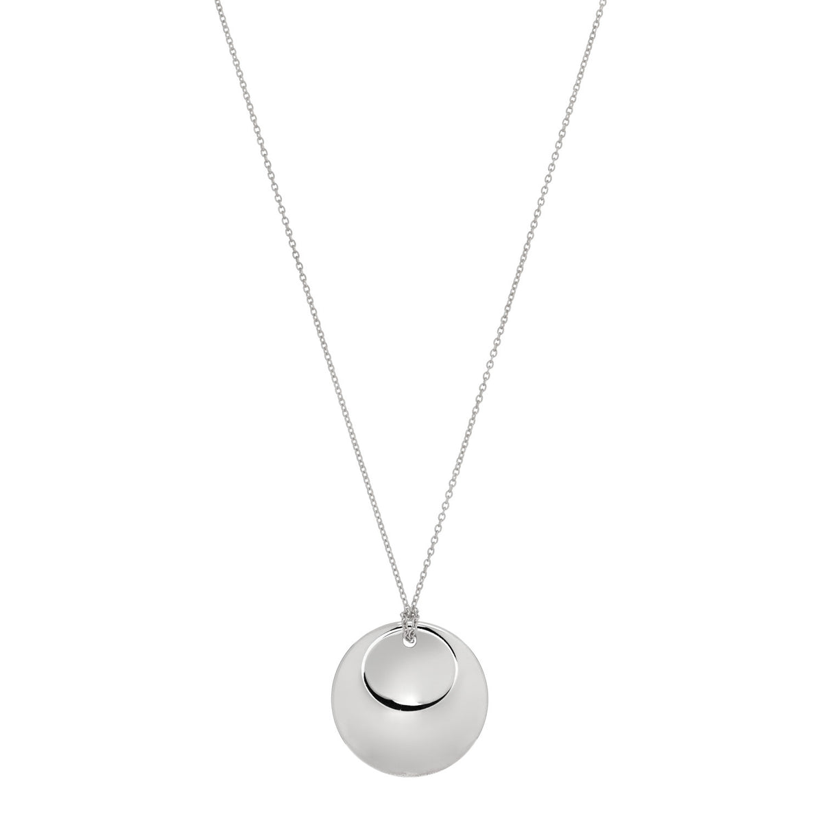 Sterling Silver Elsa Peretti Round Disc Pendant Necklace