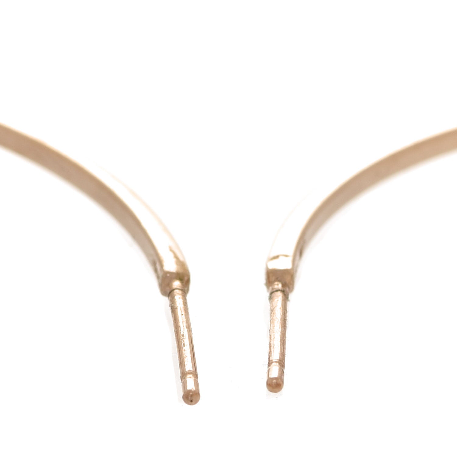 Christian Dior Crystal Logo Hoop Earrings Gold 3 of 5