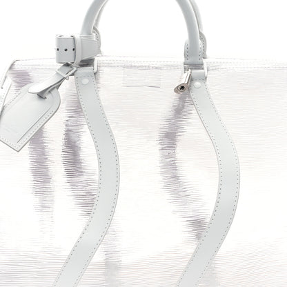 Louis Vuitton PVC Epi Embossed Wavy Keepall Bandouliere 50 White 7 of 11