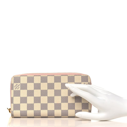 Louis Vuitton Damier Azur Zippy Wallet Rose Ballerine 2 of 9