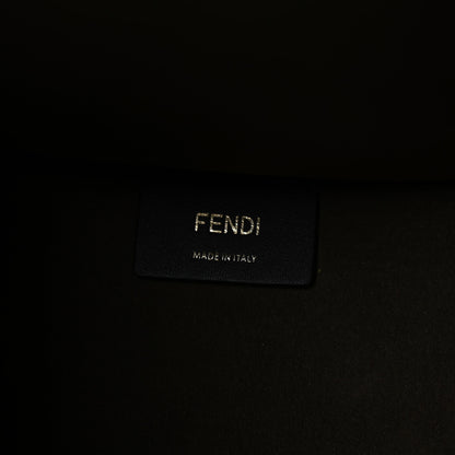 Fendi Vitello Plexiglass FF Embossed Medium Fendi Sunshine Shopper Tote Wasabi 6 of 9