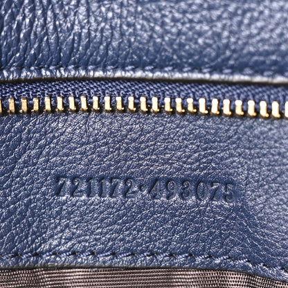 Gucci Roxy Calfskin Web Medium Blondie Top Handle Shoulder Flap Bag Blue Agata 6 of 9