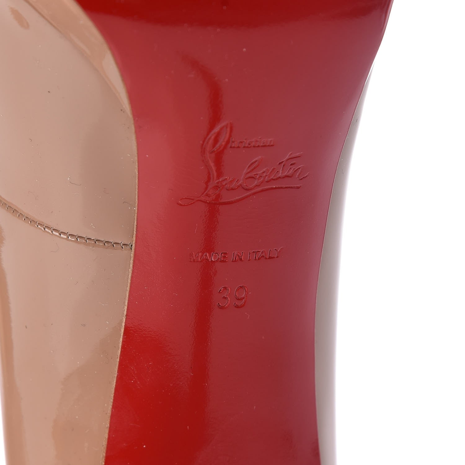 Christian Louboutin Patent New Simple 100 Pumps 39 Nude 7 of 9
