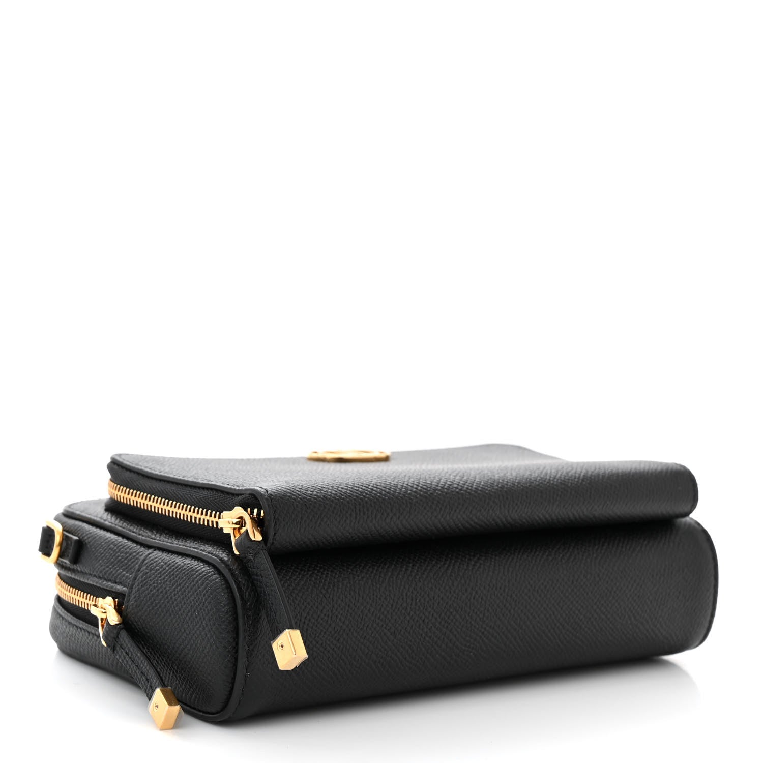 Christian Dior Grained Calfskin Caro Double Pouch Black 4 of 10