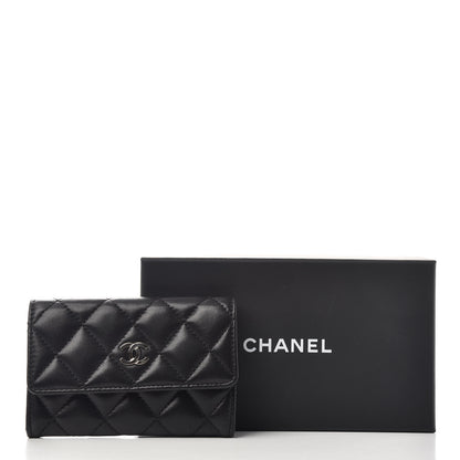 Chanel Lambskin Quilted Flap Card Holder Black 8 of 8