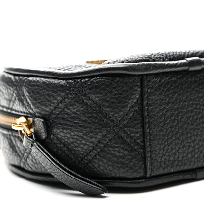 Marc Jacobs Grained Calfskin Quilted The Status Round Crossbody Black 9 of 10