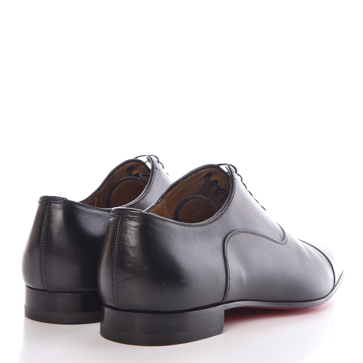 Calfskin Mens Greggo Flat Oxfords 41.5 Black