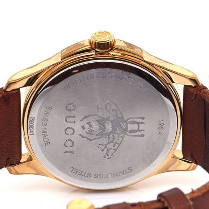Gucci Stainless Steel Calfskin 38mm Le Marché Des Merveilles Bee Quartz Watch 4 of 5