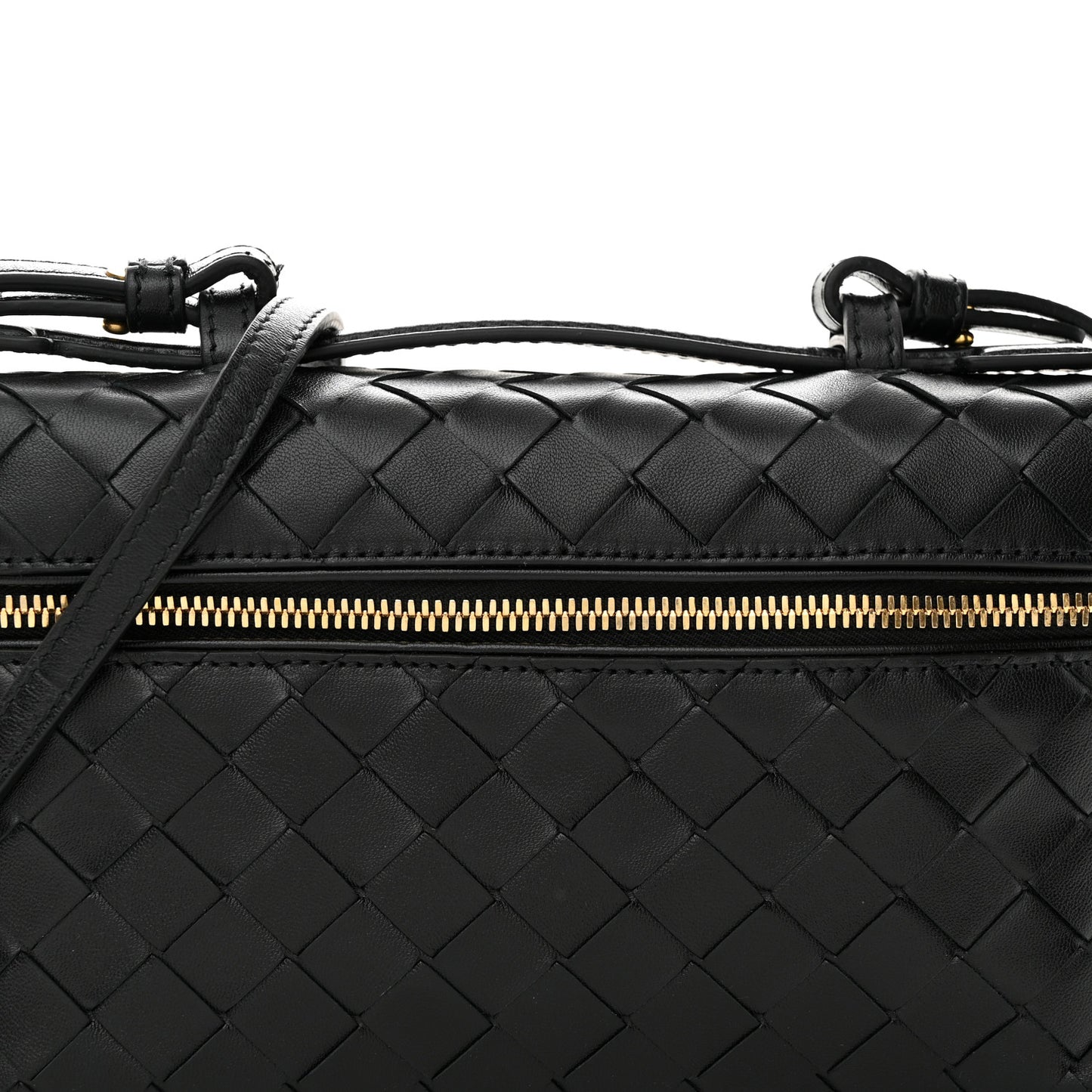 Calfskin Intrecciato Bang Bang Vanity Case Black