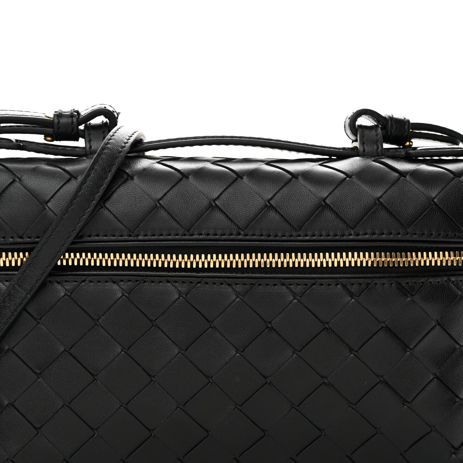 Bottega Veneta Calfskin Intrecciato Bang Bang Vanity Case Black 7 of 10