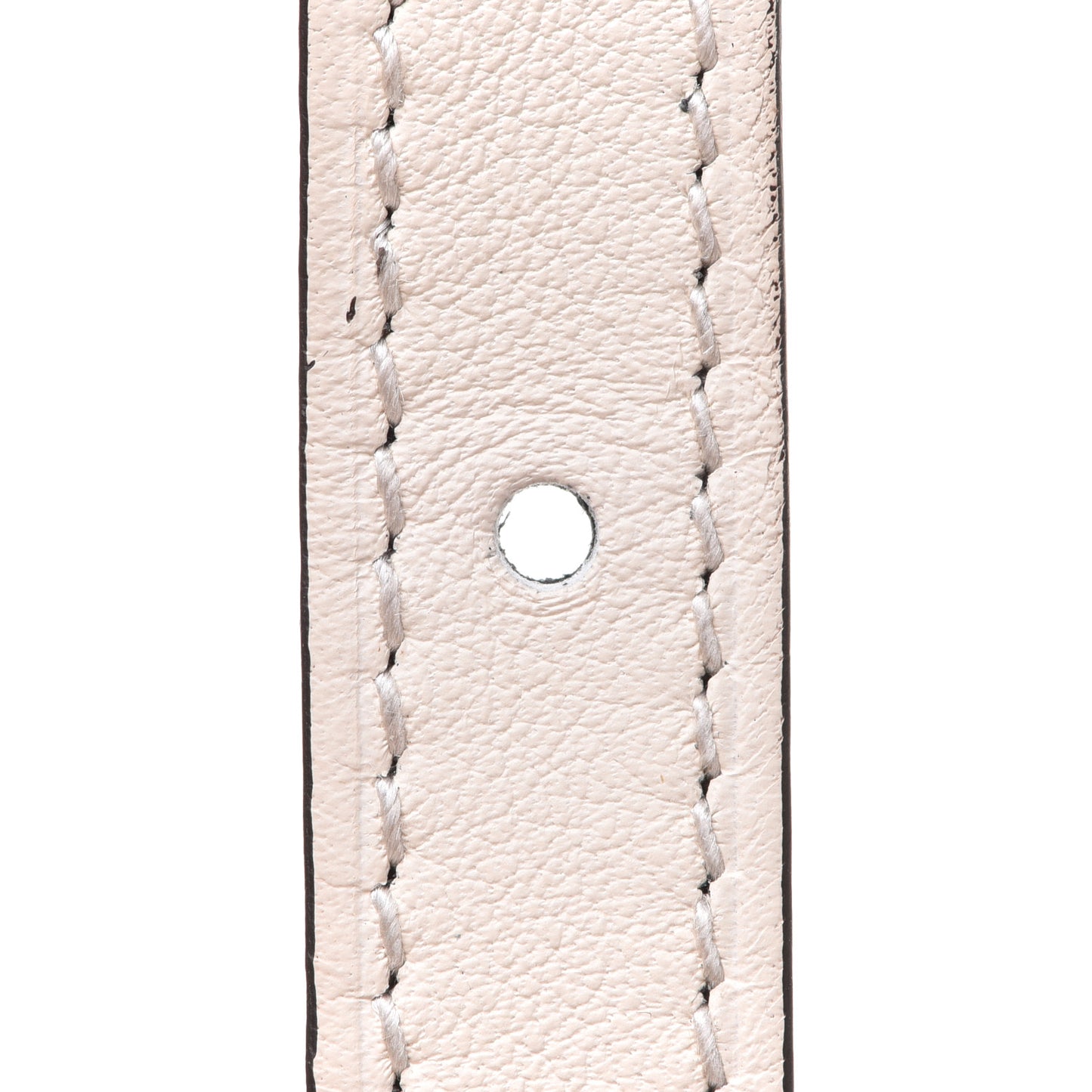 Swift Epsom Lacquered Metal 13mm Au Carre Double H Belt 70 White Black