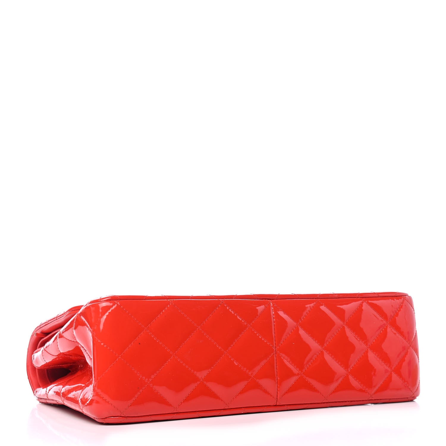 Chanel Patent Quilted Jumbo Double Flap Red 3 of 5