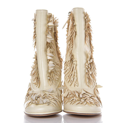 Chanel Lambskin CC Short Boots 39 Ivory 3 of 9