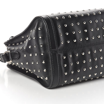 Alexander McQueen Calfskin Small Studded Padlock Zip Around Tote Black 8 of 9