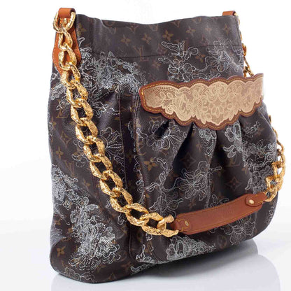 Louis Vuitton Monogram Dentelle Fersen Silver 3 of 9