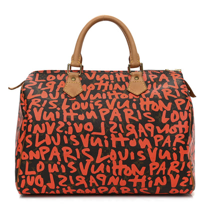 Louis Vuitton Monogram Graffiti Speedy 30 Orange 1 of 12