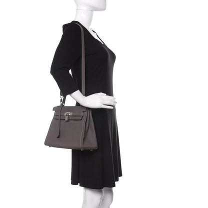 Hermes Togo Kelly Retourne 28 Etain 2 of 11