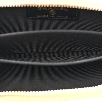 Chanel Hammered Metallic Calfskin Quilted Zip Coin Purse Gold 5 of 7