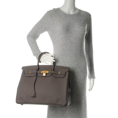 Hermes Togo Birkin 40 Etain 2 of 26