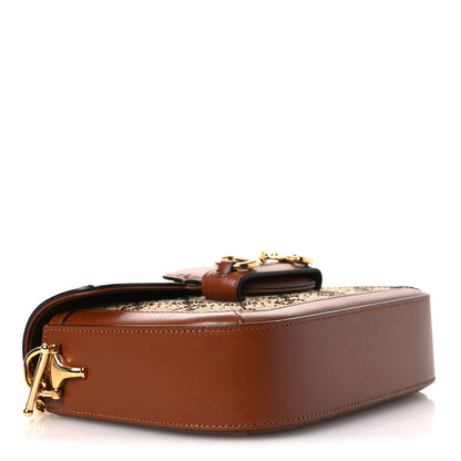 Gucci New Canvas Charisma Calfskin Crystal GG Monogram Mini Horsebit 1955 Shoulder Bag Camel Ebony 4 of 12