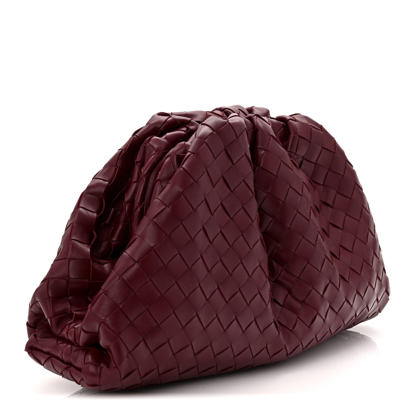 Nappa Maxi Intrecciato The Pouch Oversized Clutch Bordeaux