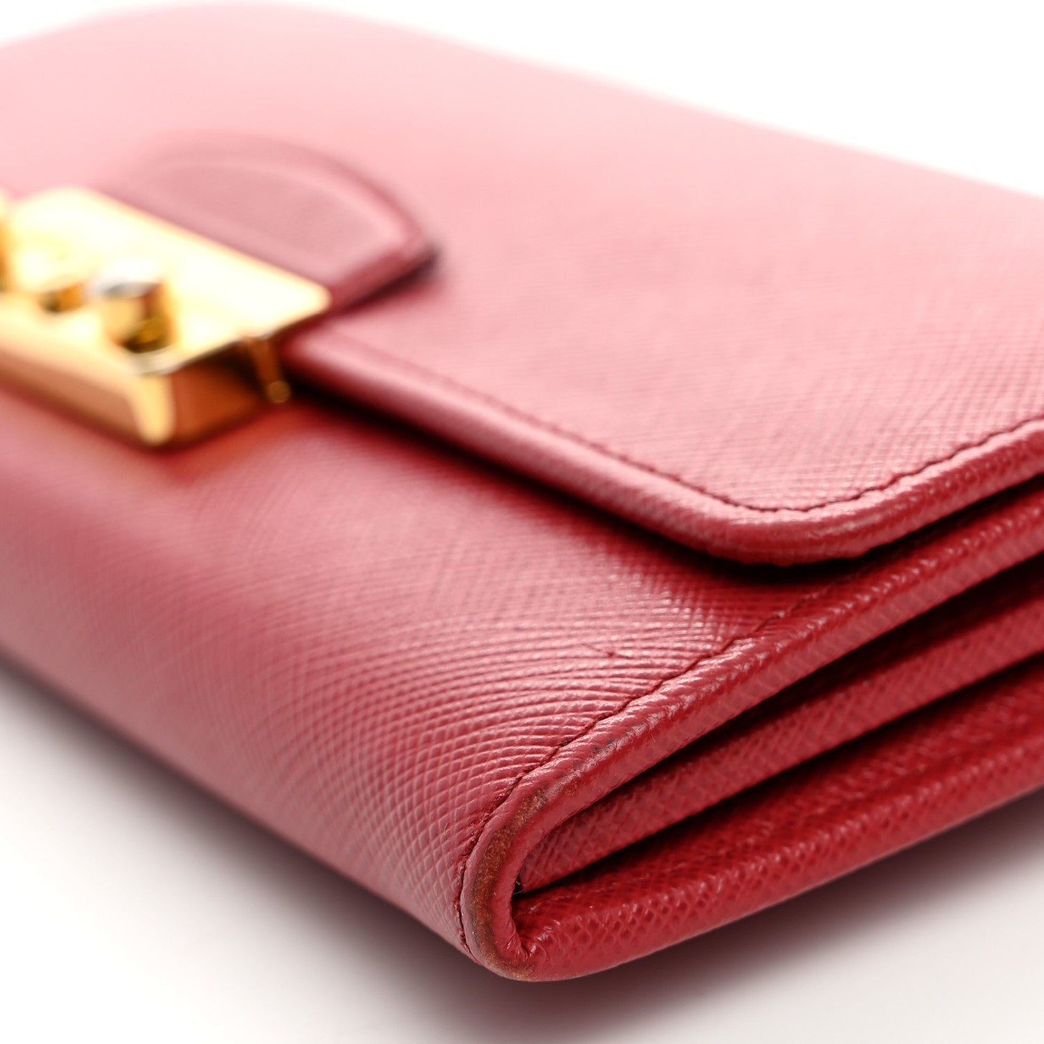 Prada Saffiano Lock Portafogli Flap Wallet Fuoco 12 of 12