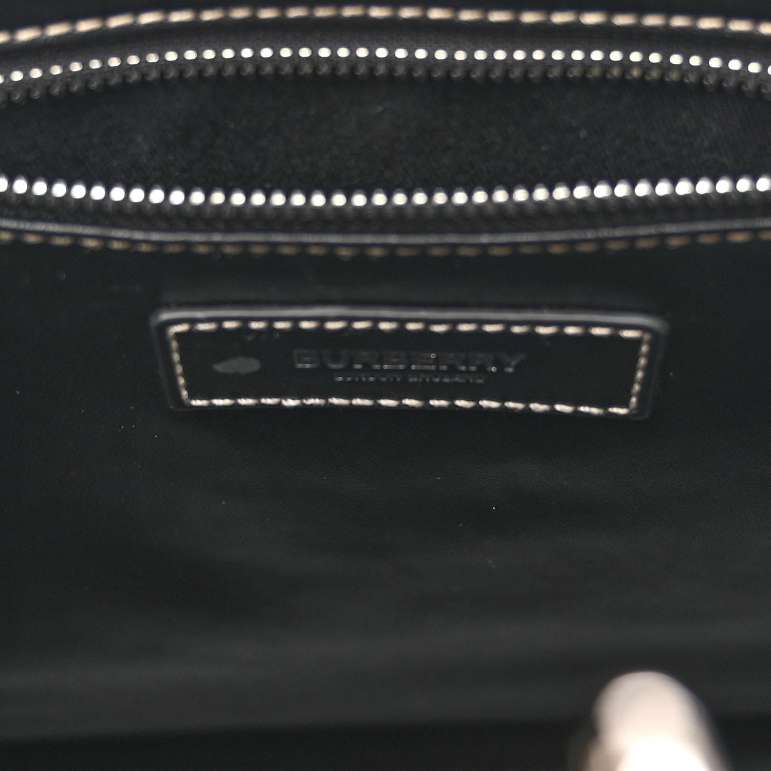Burberry E-Canvas Denny Check Tote Navy Blue 6 of 9