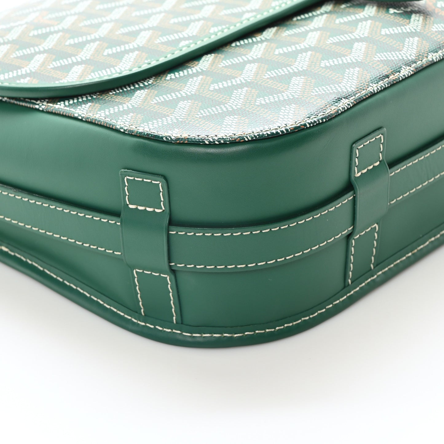 Goyardine Belvedere II MM Messenger Bag Green