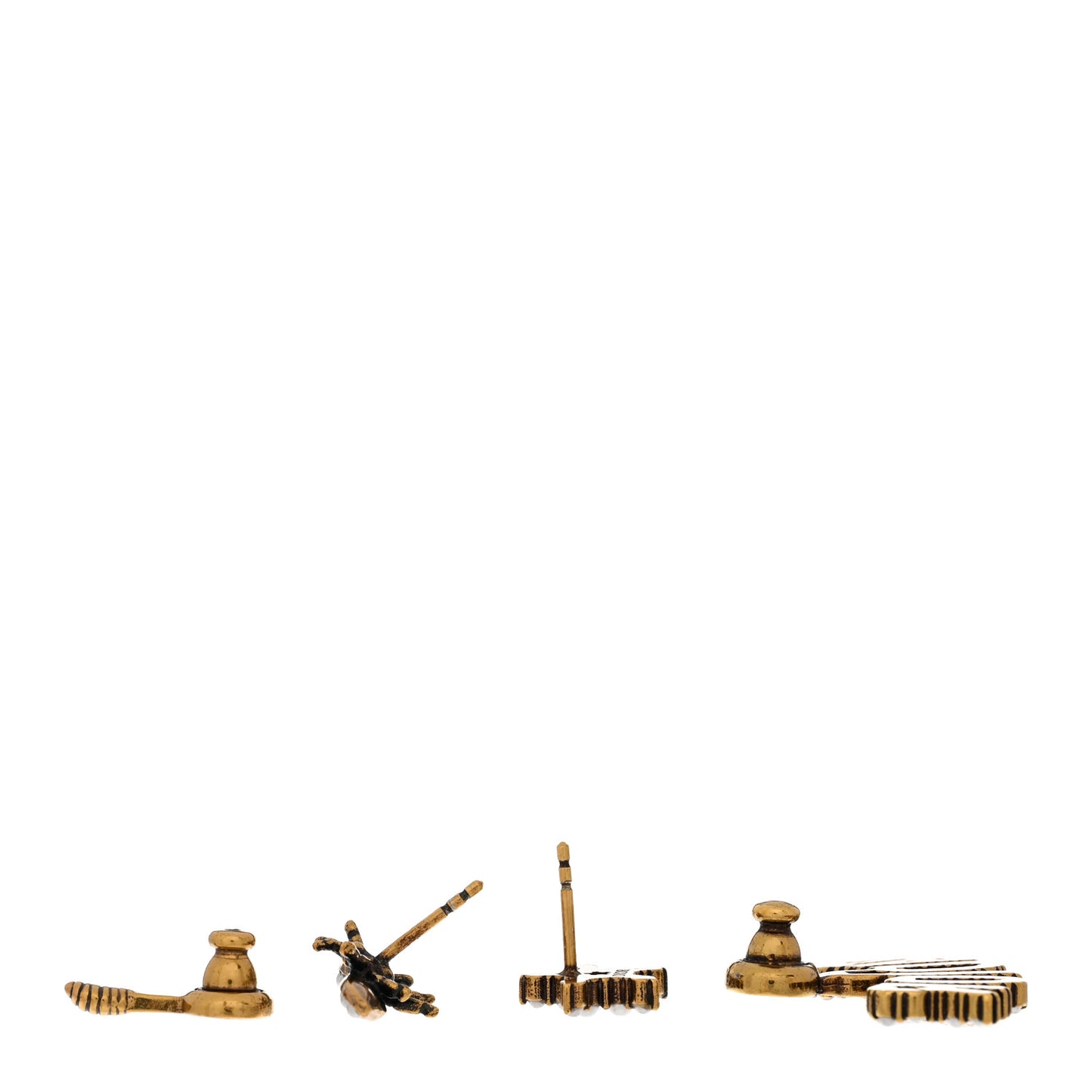 Metal Pearl J'adior Earrings Aged Gold