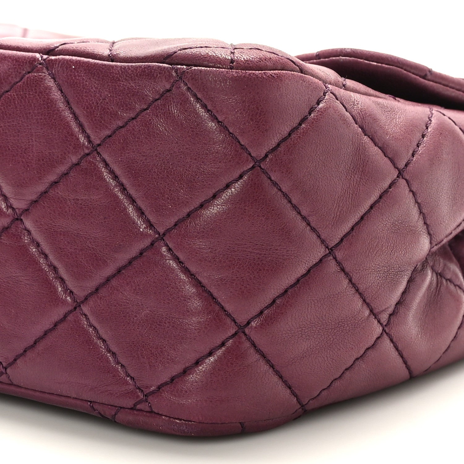 Chanel Lambskin Quilted Jumbo Single Flap Purple 9 of 9