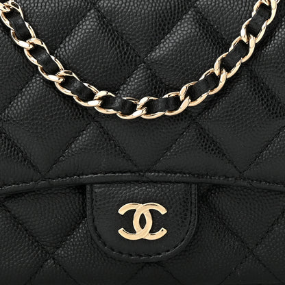Chanel Caviar Quilted Flap Phone Holder With Chain Black 10 of 14