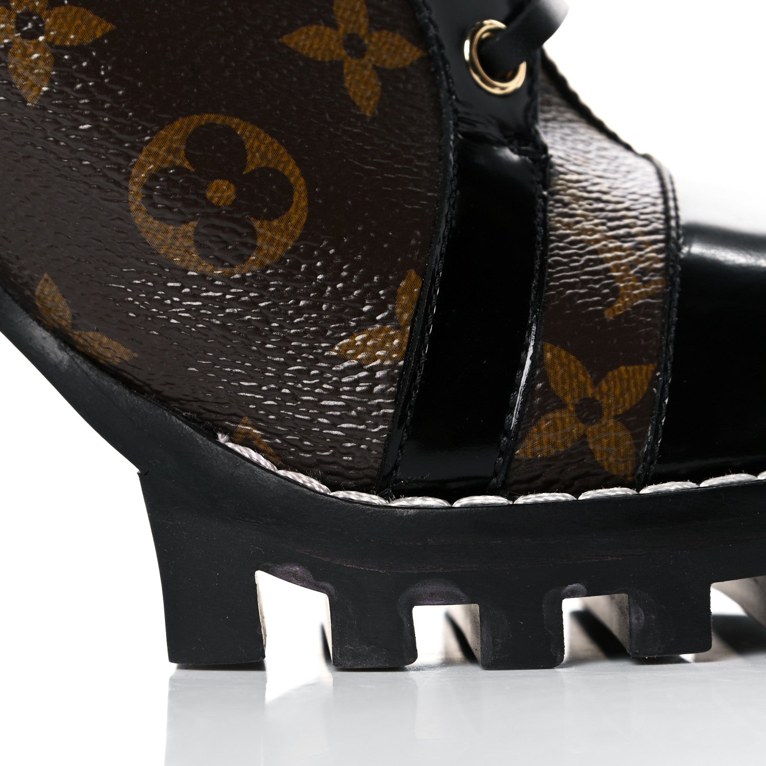 Louis Vuitton Patent Calfskin Monogram Star Trail Ankle Boots 39 Black 10 of 11