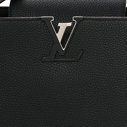 Louis Vuitton Taurillon Python Capucines PM Black 7 of 10