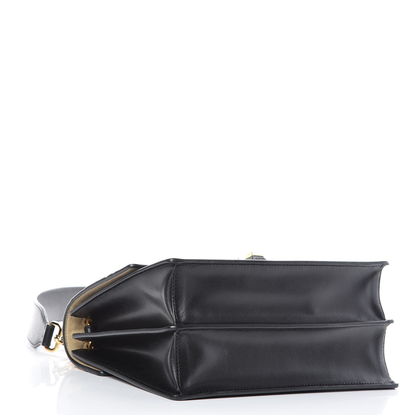 Vitello Liberty Bi-Color FF 1974 Embossed Kan I Shoulder Bag Black Maya