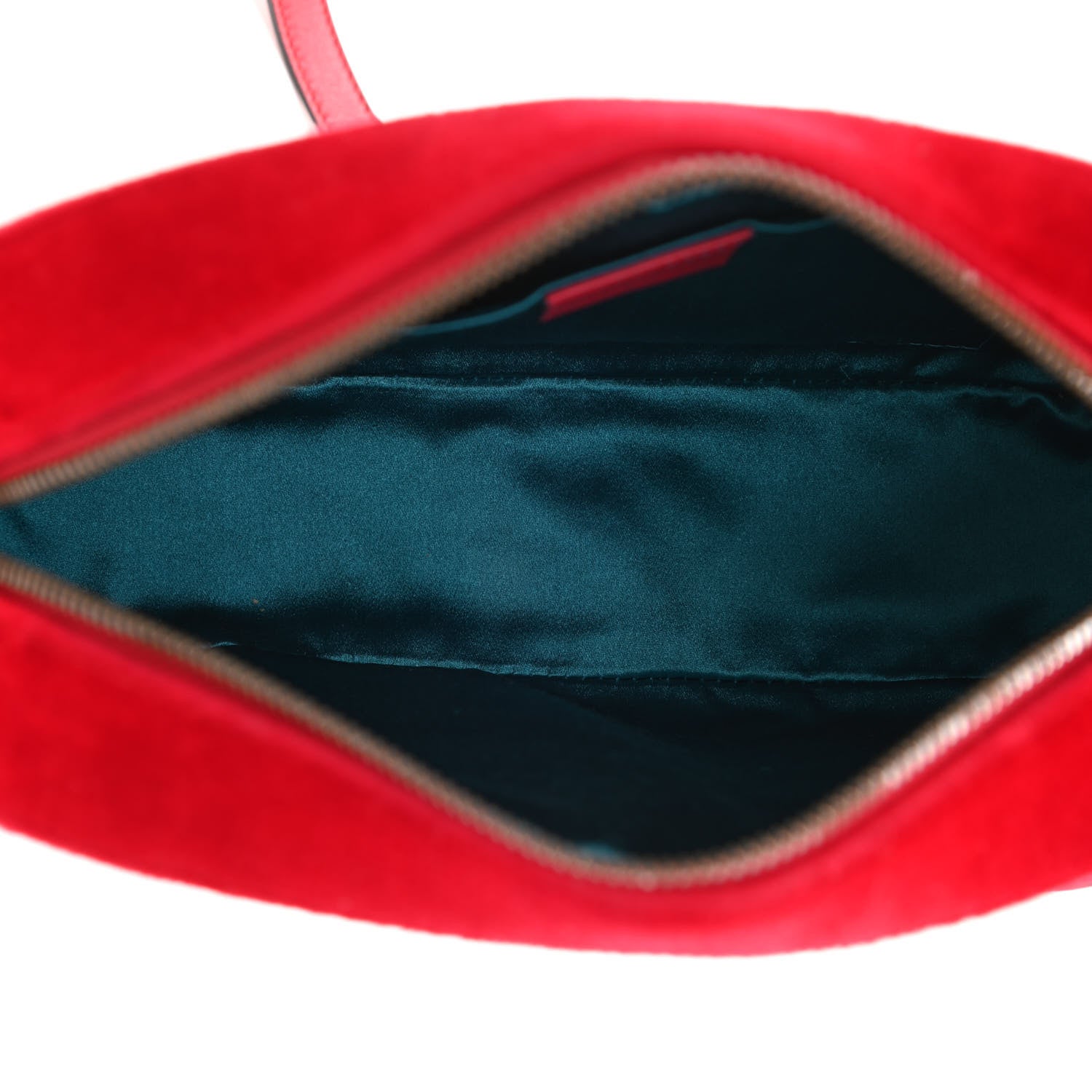 Gucci Velvet Matelasse Small GG Marmont Chain Shoulder Bag Hibiscus Red 5 of 8