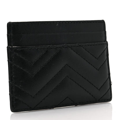 Gucci Calfskin Matelasse GG Marmont Card Holder Black 3 of 7