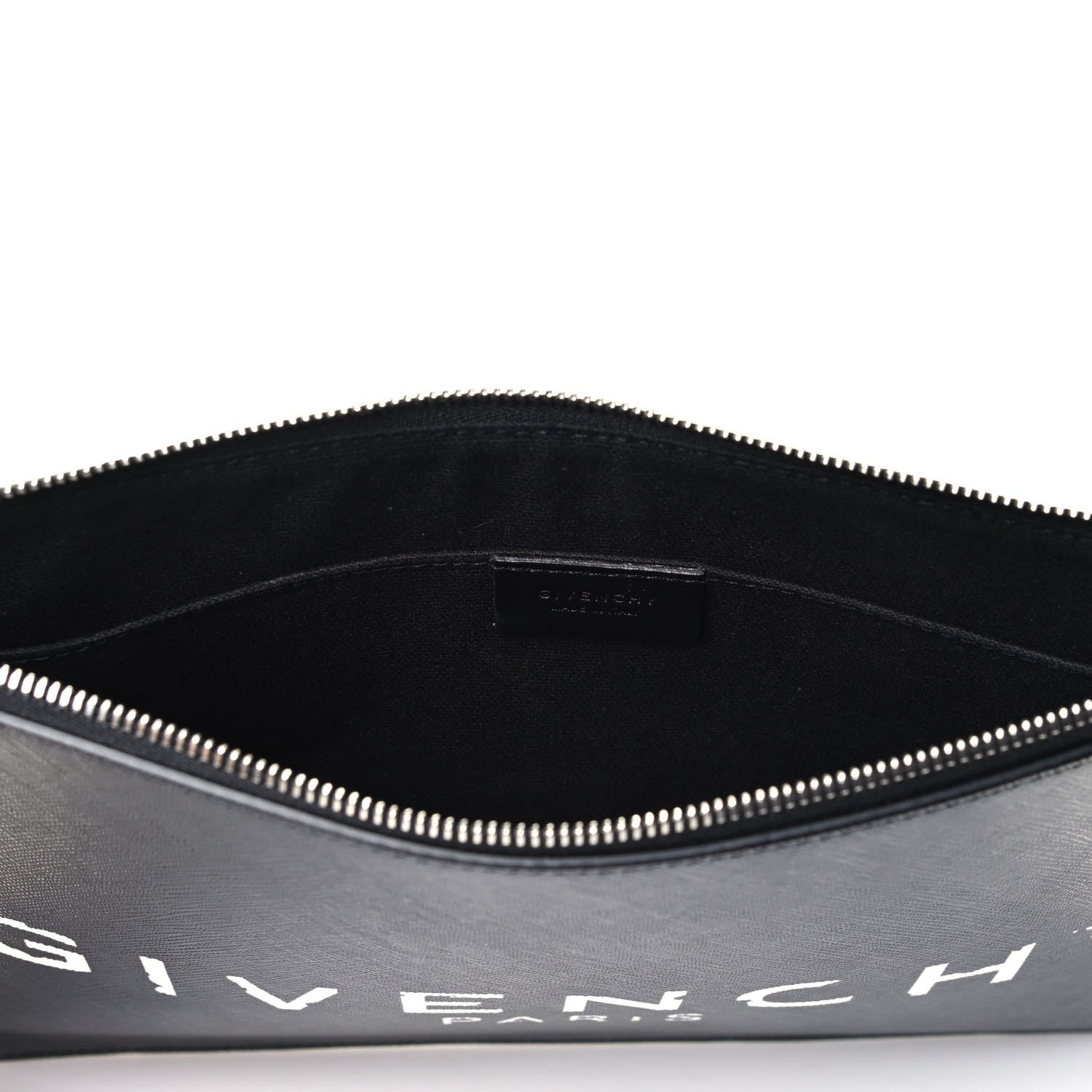 Givenchy Textured Coated Canvas Iconic Prints Flat Medium Clutch Bag Black 4 of 4