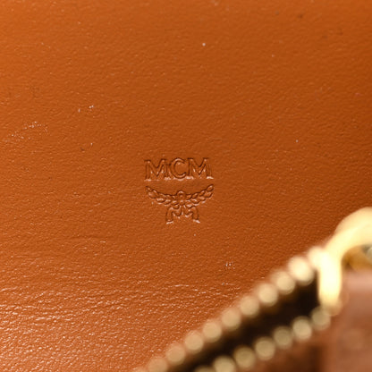 MCM Visetos Large Zip Around Wallet Cognac 6 of 7