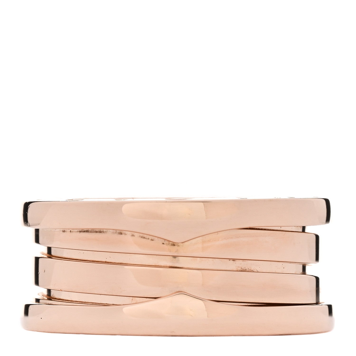Bulgari 18K Rose Gold B.Zero1 Three-Band Ring 51 5.75 1 of 5