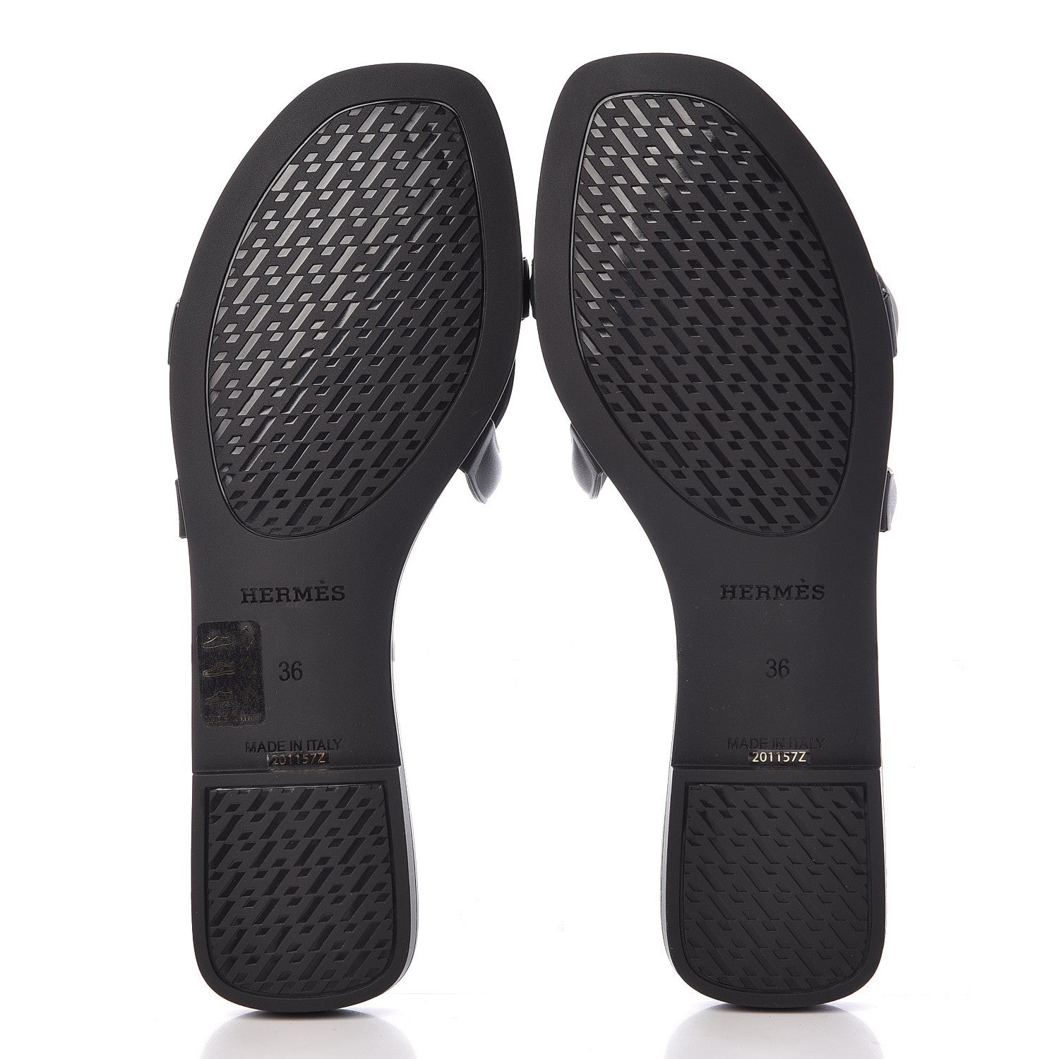Hermes Rubber Aloha Sandals 36 Black 5 of 8